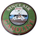 Vintage Sinclair Gasoline Sign – Flintstones Dino Gas Pump Porcelain Sign