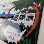 Vintage Sinclair Gasoline Sign – HC Service Station Navy Train Porcelain Sign - Image 13