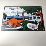 Vintage Sinclair Gasoline Sign – HC Service Station Navy Train Porcelain Sign - Image 16