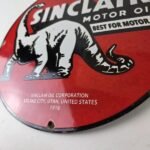 Vintage Sinclair Gasoline Sign – Motor Oils For Cars Gas Pump Porcelain Sign - Image 14