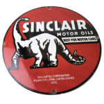 Vintage Sinclair Gasoline Sign – Motor Oils For Cars Gas Pump Porcelain Sign