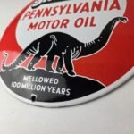 Vintage Sinclair Gasoline Sign – Porcelain Service Gas Pump Sign - Image 11
