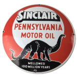 Vintage Sinclair Gasoline Sign – Porcelain Service Gas Pump Sign