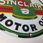 Vintage Sinclair Opaline Sign – Oil Can Porcelain Advertisement Porcelain Sign - Image 11