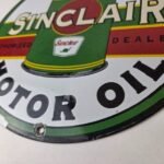 Vintage Sinclair Opaline Sign – Oil Can Porcelain Advertisement Porcelain Sign - Image 14