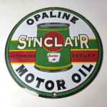 Vintage Sinclair Opaline Sign – Oil Can Porcelain Advertisement Porcelain Sign - Image 15