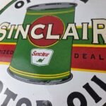 Vintage Sinclair Opaline Sign – Oil Can Porcelain Advertisement Porcelain Sign - Image 4
