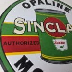 Vintage Sinclair Opaline Sign – Oil Can Porcelain Advertisement Porcelain Sign - Image 6