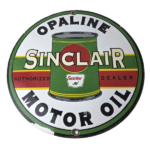 Vintage Sinclair Opaline Sign – Oil Can Porcelain Advertisement Porcelain Sign - Image 2