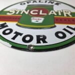 Vintage Sinclair Opaline Sign – Oil Can Porcelain Advertisement Porcelain Sign - Image 10