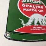 Vintage Sinclair Porcelain Sign – Motor Oil Can Porcelain Advertisement Sign - Image 11