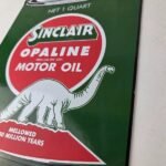 Vintage Sinclair Porcelain Sign – Motor Oil Can Porcelain Advertisement Sign - Image 13