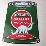 Vintage Sinclair Porcelain Sign – Motor Oil Can Porcelain Advertisement Sign - Image 15