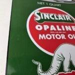 Vintage Sinclair Porcelain Sign – Motor Oil Can Porcelain Advertisement Sign - Image 6
