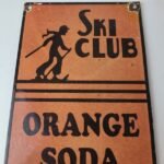 Vintage Ski Club Soda Sign – Orange Soda Beverage Double Cola Pop Gas Pump Sign - Image 3