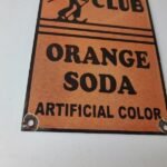 Vintage Ski Club Soda Sign – Orange Soda Beverage Double Cola Pop Gas Pump Sign - Image 7