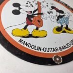 Vintage Slingerland Music Sign – Drums Guitar Disney Mickey Gas Pump Ad Sign - Image 11