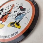 Vintage Slingerland Music Sign – Drums Guitar Disney Mickey Gas Pump Ad Sign - Image 13