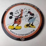 Vintage Slingerland Music Sign – Drums Guitar Disney Mickey Gas Pump Ad Sign - Image 15