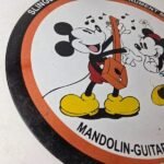 Vintage Slingerland Music Sign – Drums Guitar Disney Mickey Gas Pump Ad Sign - Image 6