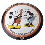Vintage Slingerland Music Sign – Drums Guitar Disney Mickey Gas Pump Ad Sign - Image 2