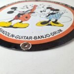 Vintage Slingerland Music Sign – Drums Guitar Disney Mickey Gas Pump Ad Sign - Image 10