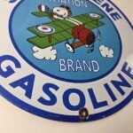 Vintage Smith-O-Lene Snoopy Aviation Porcelain Sign – Peanuts Gas Sign - Image 11