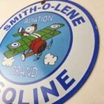 Vintage Smith-O-Lene Snoopy Aviation Porcelain Sign – Peanuts Gas Sign - Image 13