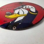 Vintage Smith & Wesson Porcelain Sign – Donald Duck Ad Gas Pump Firearms Sign - Image 10