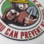 Vintage Smokey Bear Porcelain Sign – Only You Can Prevent Wildfires Sign - Image 11