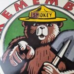 Vintage Smokey Bear Porcelain Sign – Only You Can Prevent Wildfires Sign - Image 3