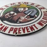 Vintage Smokey Bear Porcelain Sign – Only You Can Prevent Wildfires Sign - Image 10