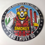 Vintage Smokey Bear Sign – Mountains Are Calling – Porcelain Gas Sign - Image 15