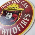 Vintage Smokey Bear Sign – Prevent Wildfires Prevention Porcelain Gas Park Sign - Image 13