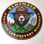 Vintage Smokey Bear Wildfires Sign – Only You, Prevention Gas Porcelain Sign - Image 15
