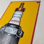 Vintage Spark Plugs Sign – Automotive Garage Shop Mechanic Gas Pump Plate Sign - Image 12