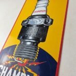 Vintage Spark Plugs Sign – Automotive Garage Shop Mechanic Gas Pump Plate Sign - Image 13