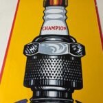 Vintage Spark Plugs Sign – Automotive Garage Shop Mechanic Gas Pump Plate Sign - Image 3