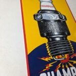 Vintage Spark Plugs Sign – Automotive Garage Shop Mechanic Gas Pump Plate Sign - Image 6