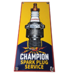 Vintage Spark Plugs Sign – Automotive Garage Shop Mechanic Gas Pump Plate Sign - Image 2