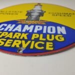Vintage Spark Plugs Sign – Mechanic Automotive Garage Shop Gas Pump Plate Sign - Image 11
