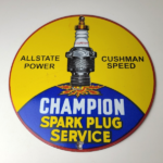 Vintage Spark Plugs Sign – Mechanic Automotive Garage Shop Gas Pump Plate Sign - Image 12