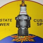 Vintage Spark Plugs Sign – Mechanic Automotive Garage Shop Gas Pump Plate Sign - Image 3