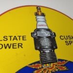 Vintage Spark Plugs Sign – Mechanic Automotive Garage Shop Gas Pump Plate Sign - Image 5