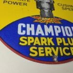 Vintage Spark Plugs Sign – Mechanic Automotive Garage Shop Gas Pump Plate Sign - Image 7
