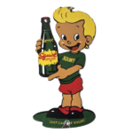 Vintage Squirt Boy Sign – Soda Gas Pump Wall Service Sales Porcelain Sign - Image 2
