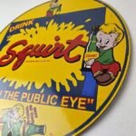 Vintage Squirt Soda Boy Sign – Gas Pump Wall Service Porcelain Cola Sign - Image 13