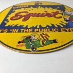 Vintage Squirt Soda Boy Sign – Gas Pump Wall Service Porcelain Cola Sign - Image 10