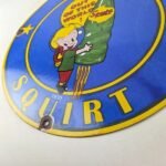 Vintage Squirt Soda Boy Sign – Gas Pump Wall Service Porcelain Cola Sign - Image 14