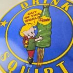 Vintage Squirt Soda Boy Sign – Gas Pump Wall Service Porcelain Cola Sign - Image 4